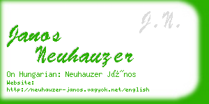 janos neuhauzer business card